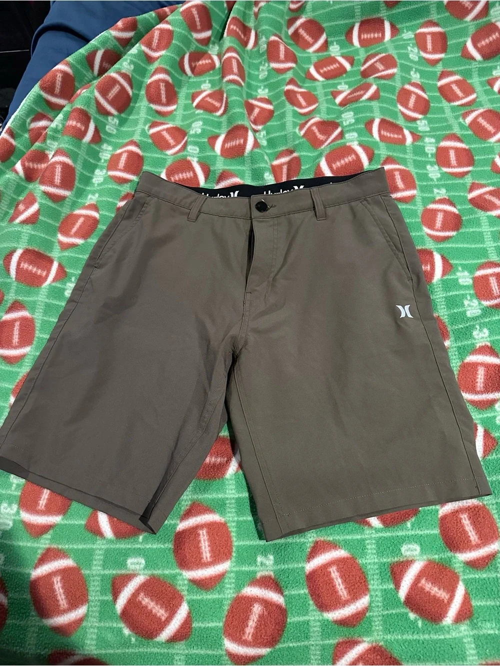 Hurley Men's Olive Green Flat Front Performance Shorts